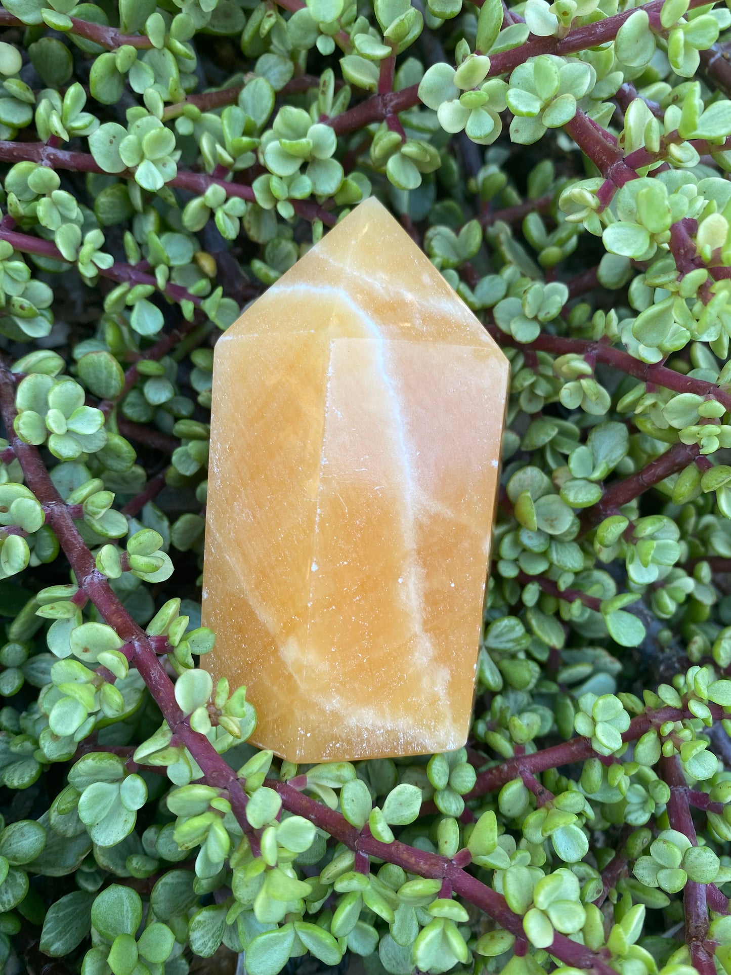 Orange Calcite Obelisk Tower